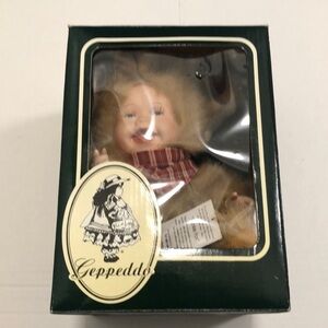 Geppeddo Frankie Fox porcelain doll with tags and bandana and cute long tail